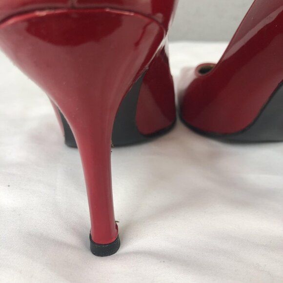 Stuart Weitzman Shoes Womens Size 5 Red Patent Leather Pointed Toe Dress Heels - Picture 16 of 16